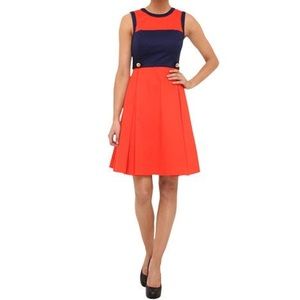 Kate Spade Nautical Orange/Red & Navy Dress 2